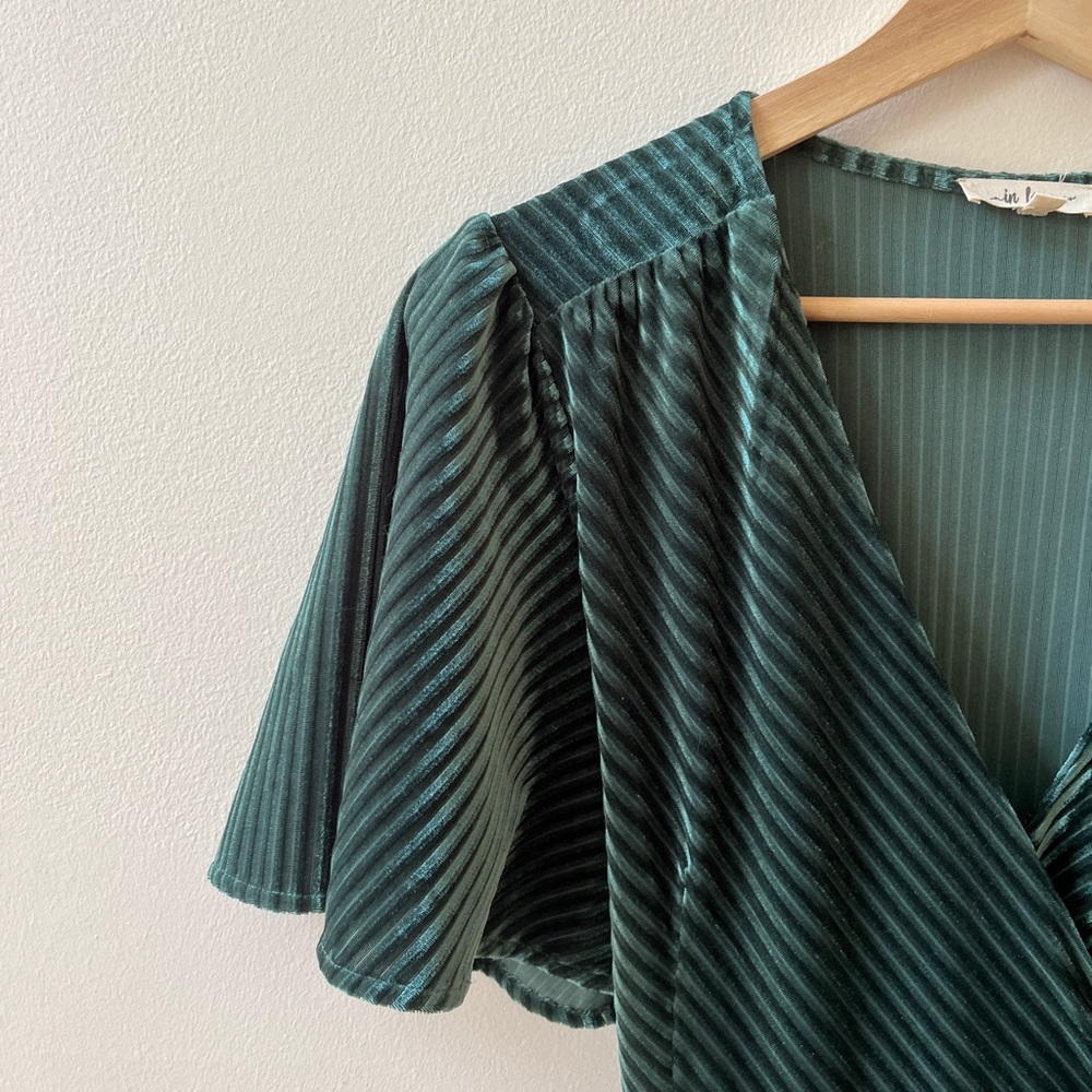 VICI Green Velvet Maxi Dress size S